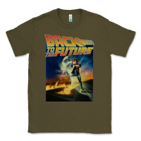 Army Green back to the future vintage Classic Tee - linhVisuals
