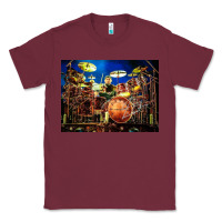 Burgundy Neil Peart encore Classic Tee - linhVisuals