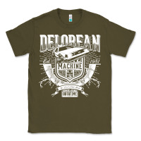 Army Green delorean machine Classic Tee - linhVisuals
