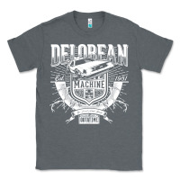 Charcoal Heather delorean machine Classic Tee - linhVisuals