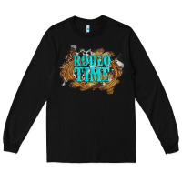 Black rodeo time  with leopard and cowhide Long Sleeve Tee - Artiststas