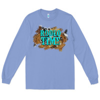 Colony Blue rodeo time  with leopard and cowhide Long Sleeve Tee - Artiststas