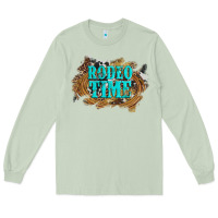 Matcha rodeo time  with leopard and cowhide Long Sleeve Tee - Artiststas