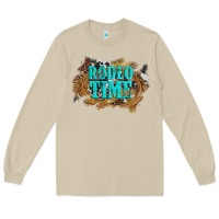 Mushroom rodeo time  with leopard and cowhide Long Sleeve Tee - Artiststas