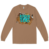 Toasted Coconut rodeo time  with leopard and cowhide Long Sleeve Tee - Artiststas