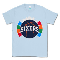 Dusty Blue sixers basketball Classic Tee - linhVisuals