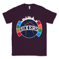 Plum sixers basketball Classic Tee - linhVisuals