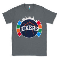Charcoal Heather sixers basketball Classic Tee - linhVisuals