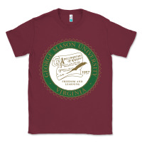 Burgundy george mason university Classic Tee - linhVisuals