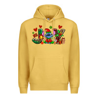 Antique Gold joy with christmas elf stitch Premium Hoodie - AdoDesignShop