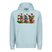 Blue Mist joy with christmas elf stitch Premium Hoodie - AdoDesignShop