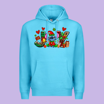 Joy With Christmas Elf Stitch Premium Hoodie Designed By Adodesignshop