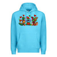 Ocean Blue joy with christmas elf stitch Premium Hoodie - AdoDesignShop