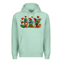 Seafoam joy with christmas elf stitch Premium Hoodie - AdoDesignShop