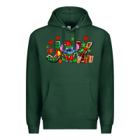 Sports Green joy with christmas elf stitch Premium Hoodie - AdoDesignShop