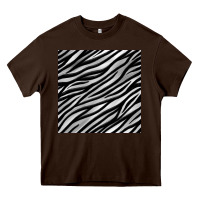 Chocolate Brown Zebra Seamless Pattern, Heavy Core Tee - BundleAndBundleShop