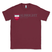 Burgundy albright college vectorized Classic Tee - linhVisuals