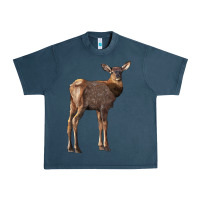 Midnight Navy elk fawn deer Urban Heavy Tee - LillyAllenDesigns
