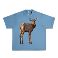 Pebble Blue elk fawn deer Urban Heavy Tee - LillyAllenDesigns