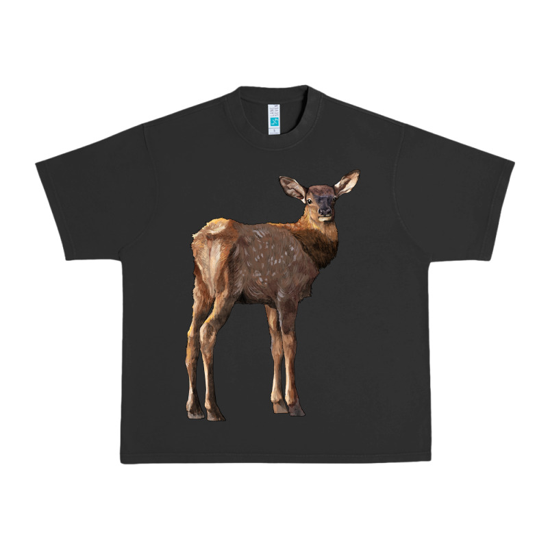 Elk Fawn Deer Urban Heavy Tee by LillyAllenDesigns | Teevron