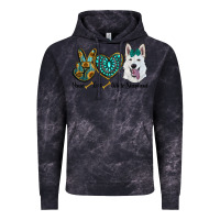 Cloud Black peace love white Sepherd Vintage Hoodie - BarkalooDesign