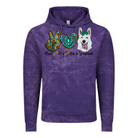 Cloud Purple peace love white Sepherd Vintage Hoodie - BarkalooDesign