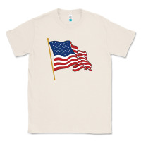 Natural American flag Classic Tee - linhVisuals