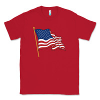 Red American flag Classic Tee - linhVisuals