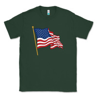 Sports Green American flag Classic Tee - linhVisuals
