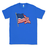 True Royal American flag Classic Tee - linhVisuals