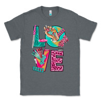 Charcoal Heather love with nail elements bbs Classic Tee - BundleAndBundleShop