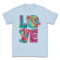 Dusty Blue love with nail elements bbs Classic Tee - BundleAndBundleShop
