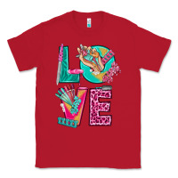 Red love with nail elements bbs Classic Tee - BundleAndBundleShop