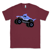 Burgundy Monster Truck Megalodon Classic Tee - linhVisuals