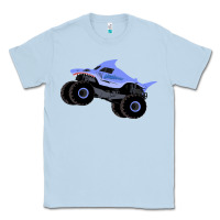 Dusty Blue Monster Truck Megalodon Classic Tee - linhVisuals
