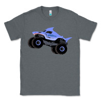 Charcoal Heather Monster Truck Megalodon Classic Tee - linhVisuals