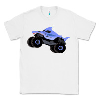 White Monster Truck Megalodon Classic Tee - linhVisuals