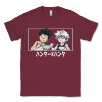 Burgundy gon killua Classic Tee - linhVisuals