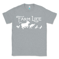 Heather Grey FARM LIFE ANIMAL Classic Tee - linhVisuals