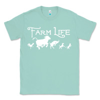 Seafoam FARM LIFE ANIMAL Classic Tee - linhVisuals