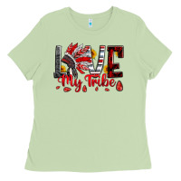 Matcha red black grey white love my tribe indian headdres Ladies Tee - Artiststas