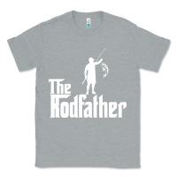 Heather Grey Fishing The Rodfather Classic Tee - linhVisuals