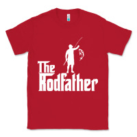 Red Fishing The Rodfather Classic Tee - linhVisuals