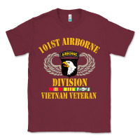 Burgundy Airborne 101st division Classic Tee - linhVisuals