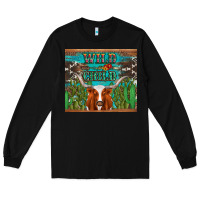 Black whild child longhorn  cactus cowhide Long Sleeve Tee - Artiststas
