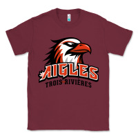 Burgundy trois rivières aigles Classic Tee - linhVisuals