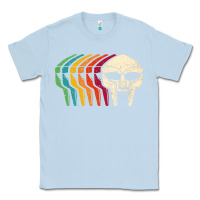 Dusty Blue Retro Mask Doom Classic Tee - linhVisuals