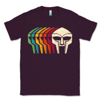 Plum Retro Mask Doom Classic Tee - linhVisuals