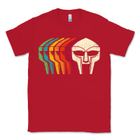 Red Retro Mask Doom Classic Tee - linhVisuals