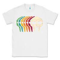 White Retro Mask Doom Classic Tee - linhVisuals